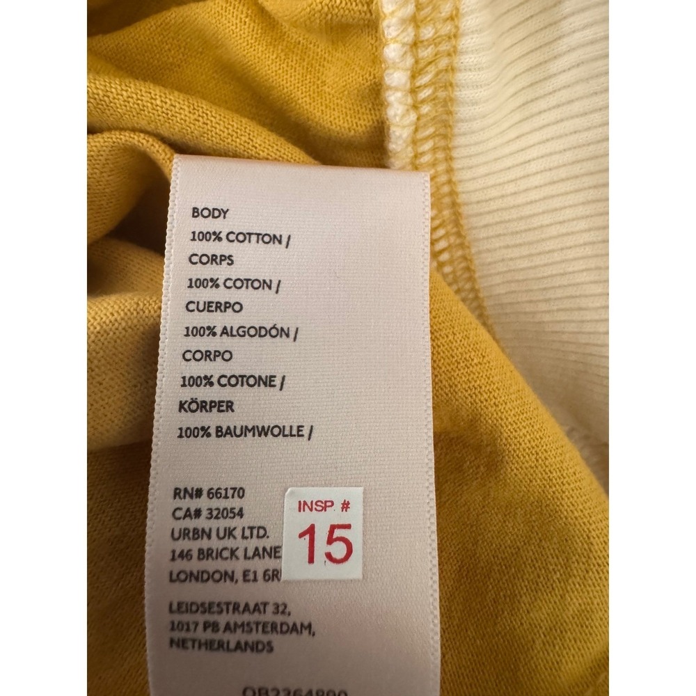 Anthropologie Yellow Floral DP Varsity Thermal Layered Top - Picture 6 of 7